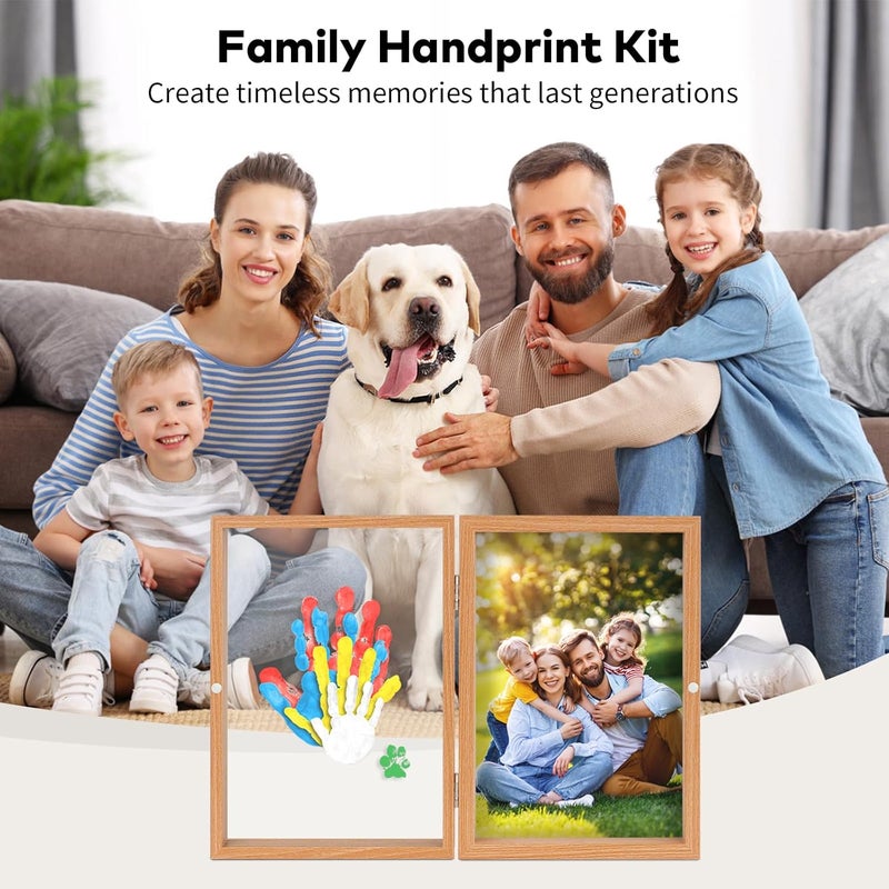 Omrhvi Family Handprint Kit, DIY Craft Keepsake, Hand Print Photo Frame, Family Gifts for New Mom, New Baby, New Parents, Grandparents, Mother's Day, Father's Day, Adoption Day, Anniversary - Image 2